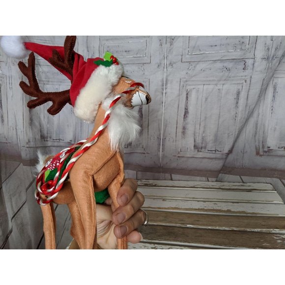 Annalee 2007 Candy Cane Peppermint Reindeer Doll A - Picture 7 of 8